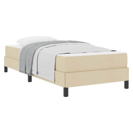 Boxspring bed met matras Crème 80 x 200 cm Stof 3
