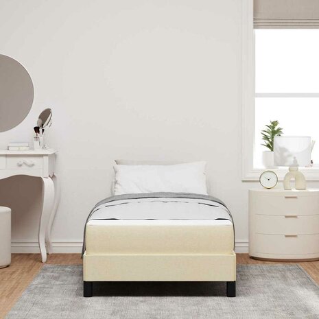 Boxspring bed met matras Crème 90 x 190 cm Stof 4
