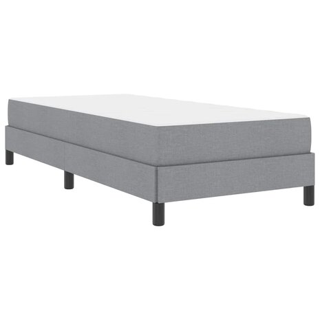 Boxspring bed met matras Lichtgrijs 90 x 200 cm Stof 2