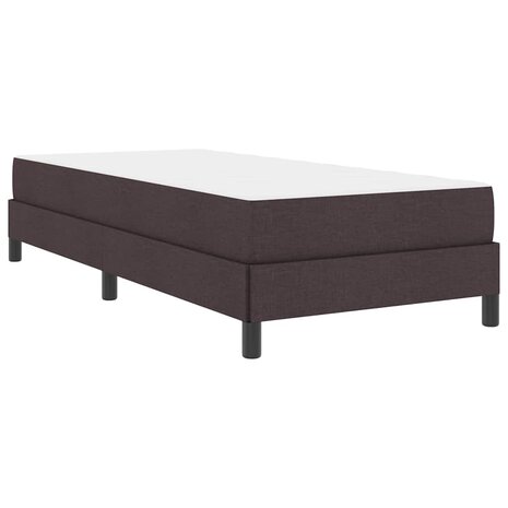 Boxspring bed met matras Donkerbruin 90 x 200 cm Stof 2