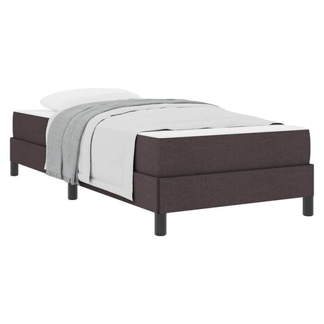Boxspring bed met matras Donkerbruin 90 x 200 cm Stof 3