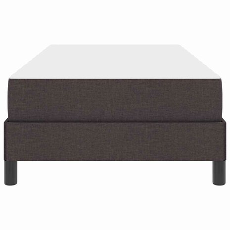 Boxspring bed met matras Donkerbruin 100 x 200 cm Stof 6