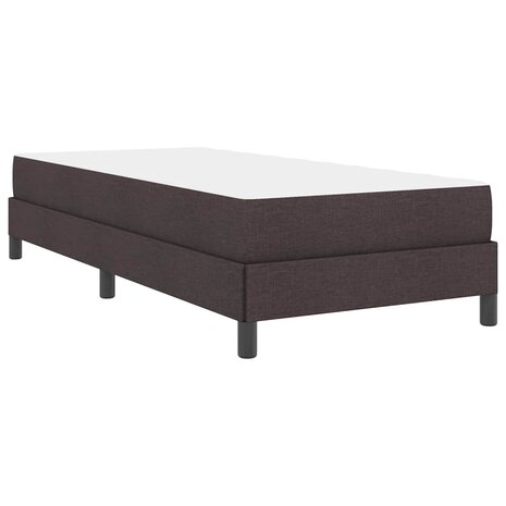 Boxspring bed met matras Donkerbruin 100 x 200 cm Stof 8