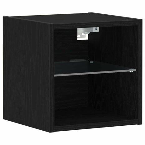TV-kast Zwart 30 x 28.5 x 30 cm Bewerkt hout 2
