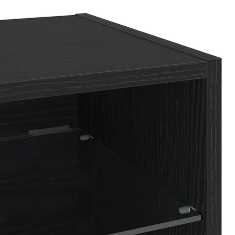 TV-kast Zwart 30 x 28.5 x 30 cm Bewerkt hout 9