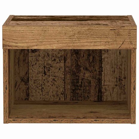 TV-kast Wandgemonteerd Oud hout 40 x 30 x 30 cm Bewerkt hout 6