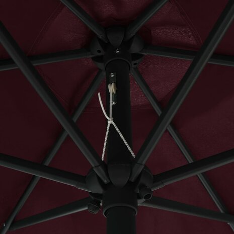 Parasol met aluminium paal 270x246 cm bordeauxrood 5