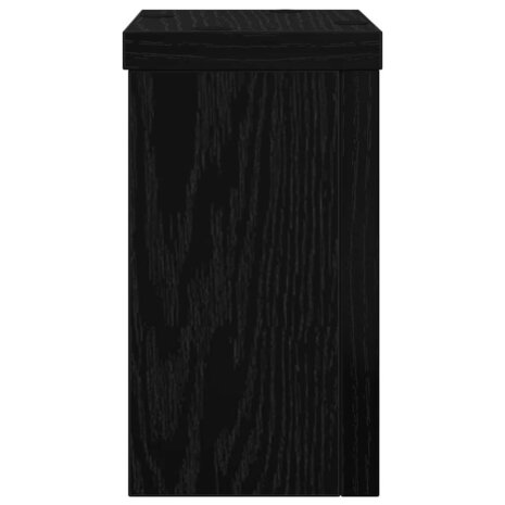 Plantenstandaard 2 pcs Zwart eiken 10 x 10 x 18 cm Bewerkt hout 6