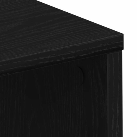 Bureau met plank Zwart Eiken 102,5 x 35 x 75 cm Bewerkt hout 8