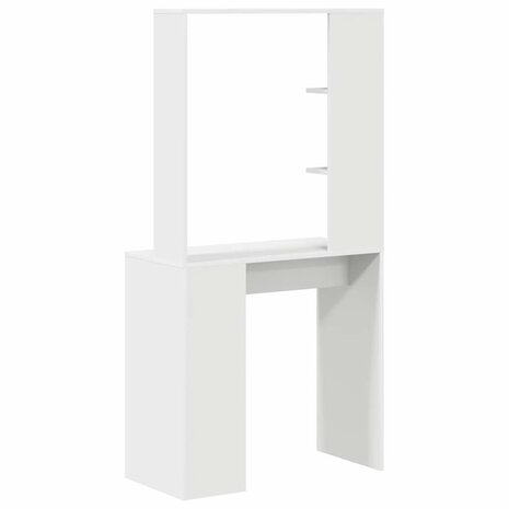 Bureau met plank Wit 78.5 x 37 x 154.5 cm Bewerkt hout 7
