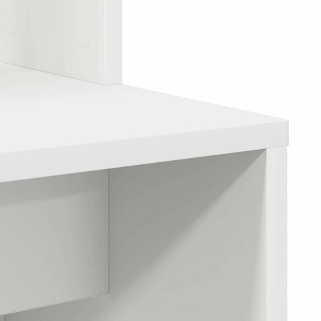 Bureau met plank Wit 78.5 x 37 x 154.5 cm Bewerkt hout 8