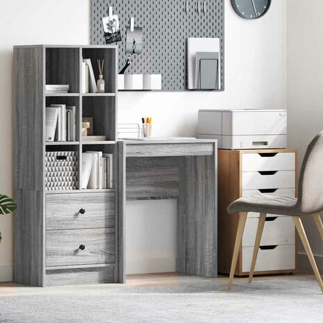 Bureau Grijs sonoma 60 x 40 x 76 cm Bewerkt hout 1