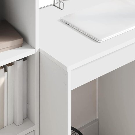 Bureau Wit 60 x 50 x 76 cm Bewerkt hout 4