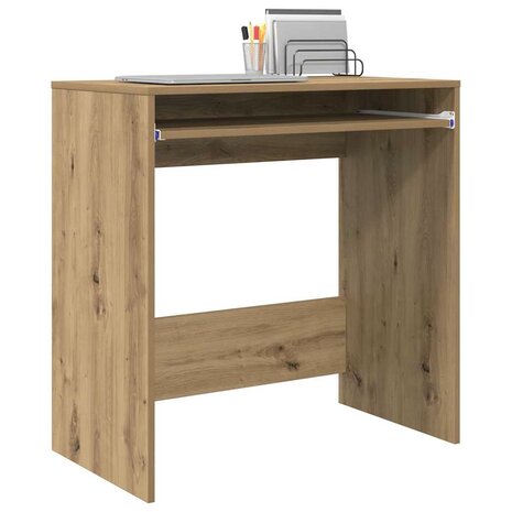 Bureau artisanaal eikenkleurig 77,5 x 43 x 79 cm Bewerkt hout 3