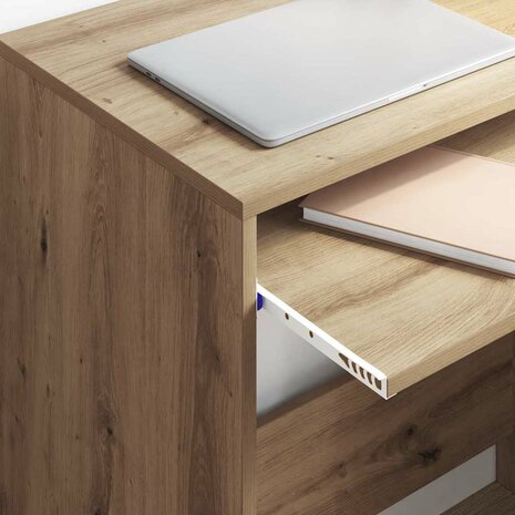 Bureau artisanaal eikenkleurig 77,5 x 43 x 79 cm Bewerkt hout 4
