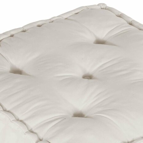 Poef modulair 70x70x36 crèmekleurig stof 6