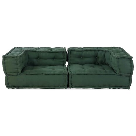Poef modulair 140x70x36 stof groen 2