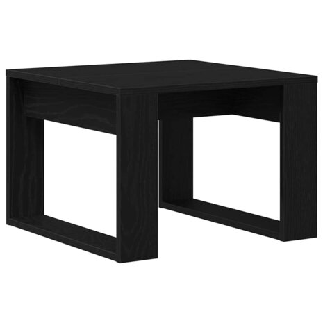 Salontafel Zwart eiken 50 x 50 x 35 cm Bewerkt hout 2