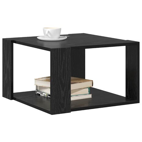 Salontafel Zwart eiken 51.5 x 51.5 x 30 cm Bewerkt hout 3