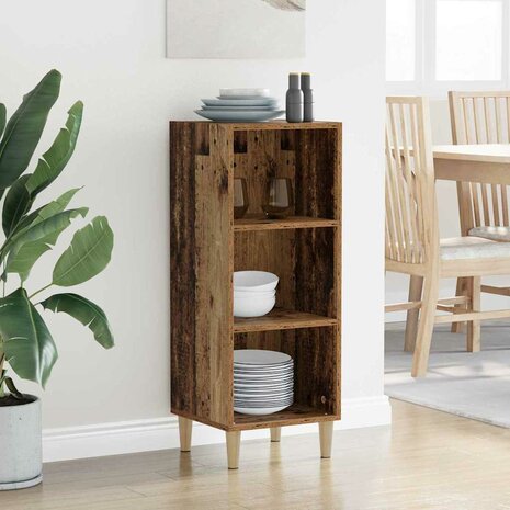 Dressoir Oud hout 32.5 x 34.5 x 90 cm Bewerkt hout 4