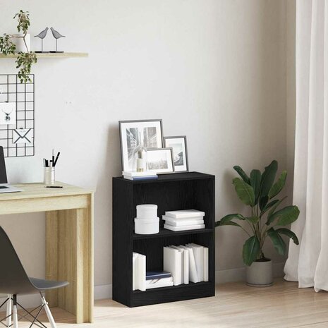 Boekenkast Zwart 60 x 24 x 76 cm Bewerkt hout 1