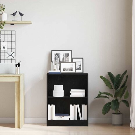 Boekenkast Zwart 60 x 24 x 76 cm Bewerkt hout 4