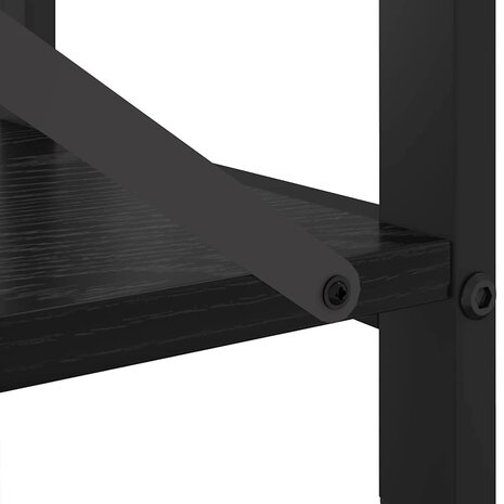 Boekenkast Zwart eiken 40 x 30 x 48.5 cm Bewerkt hout 9