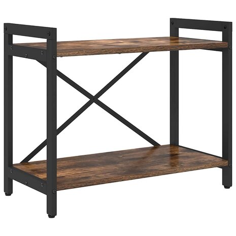 Boekenkast Gerookt eiken 60 x 30 x 48.5 cm Bewerkt hout 2