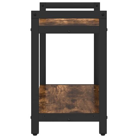 Boekenkast Gerookt eiken 60 x 30 x 48.5 cm Bewerkt hout 6