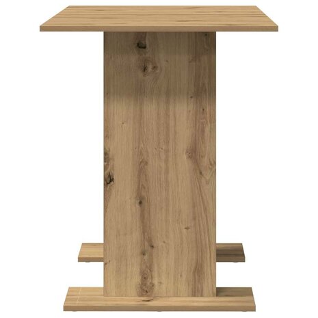 Eettafel artisanaal eikenkleurig 110 x 60 x 75 cm Bewerkt hout 6