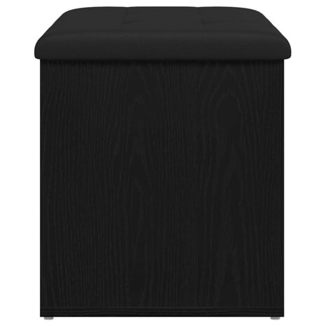 Opslagbank met kussen Zwart eiken 62 x 42 x 45 cm Bewerkt hout 7