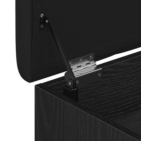 Opslagbank met kussen Zwart eiken 62 x 42 x 45 cm Bewerkt hout 9