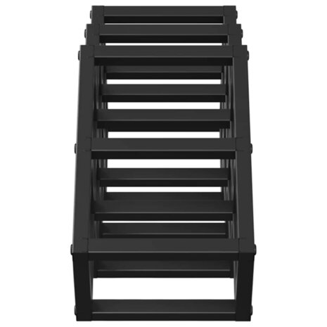 Wijnrek Zwart 63 x 16.5 x 25 cm Gepoedercoat staal 7