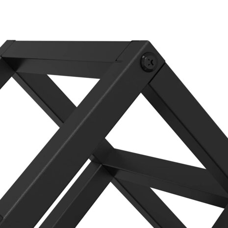 Wijnrek Zwart 63 x 16.5 x 25 cm Gepoedercoat staal 8