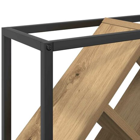 Wijnrek artisanaal eikenkleurig 51 x 18 x 52.5 cm Bewerkt hout 8