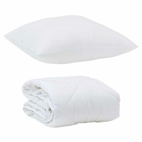 Zomer Dekbed met kussen 2 pcs Wit Microvezel 2