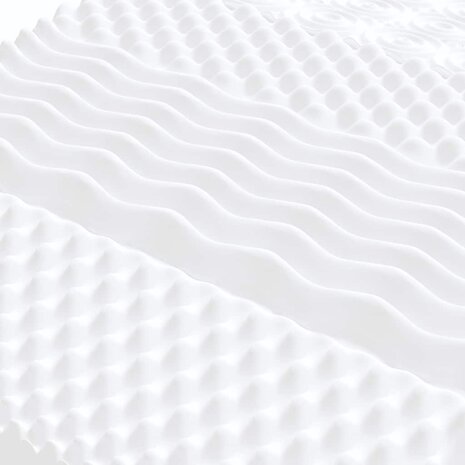 Schuimmatras 7 zones hardheid 20 ILD 140x210 cm wit 5