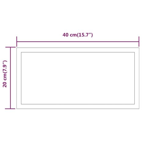 Badkamerspiegel LED 20x40 cm 7