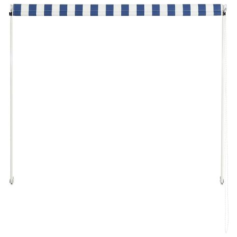 Luifel uittrekbaar 100x150 cm blauw en wit 5