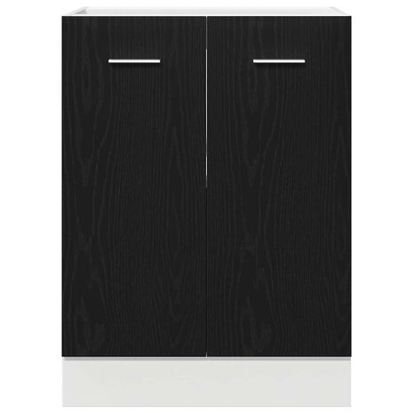 Onderkast zwart eik 60x46x81,5 cm bewerkt hout 6