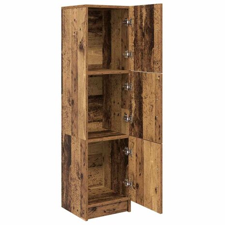 Hoge Kast Oud hout 31.5 x 32 x 124 cm Bewerkt hout 5