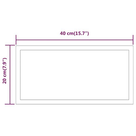 Badkamerspiegel LED 40x20 cm 5