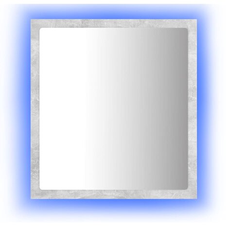 Badkamerspiegel LED 40x8,5x37 cm acryl betongrijs 3