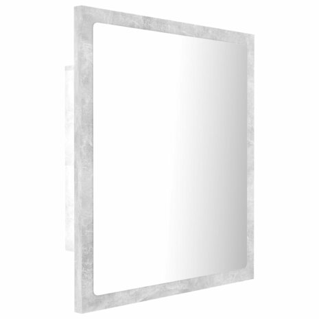 Badkamerspiegel LED 40x8,5x37 cm acryl betongrijs 9