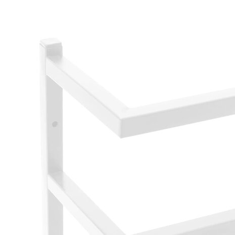 Handdoekenrek 24x12x96 cm staal wit 6