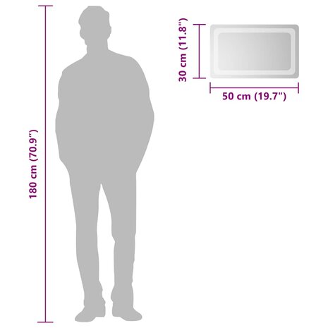 Badkamerspiegel LED 50x30 cm 6