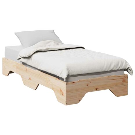 Bedframe zonder matras stapelbaar 80x200 cm massief hout 4