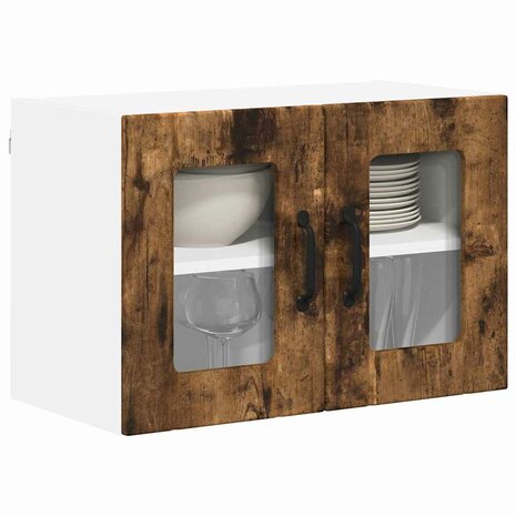 Keukenkast aan de muur met plank Gerookt eiken 60 x 31 x 40 cm 3