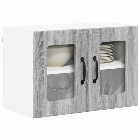 Keukenkast aan de muur met plank Grijs Sonoma 60 x 31 x 40 cm 3