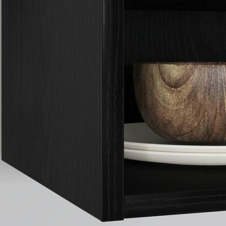 Hangkast Riga Zwart eiken 30 x 29,5 x 60 cm Bewerkt hout 4